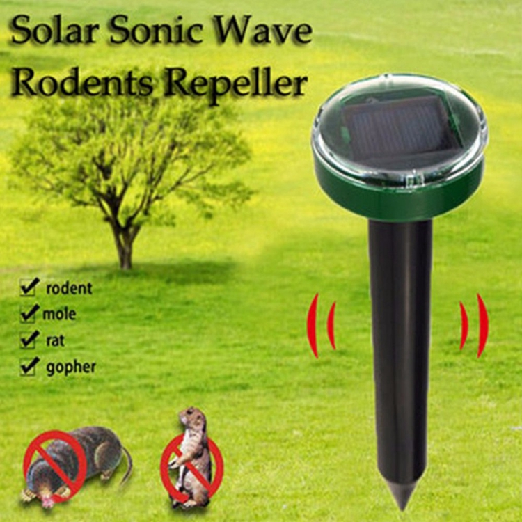 Solar Outdoor Garden Mole Repellent Solar Power Ultrasonic Mole Snake Bird Mosquito Mouse Ultrasonic Pest Repeller Control
