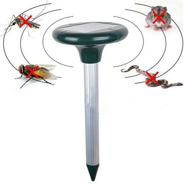 Solar Power Ultrasonic Mole Repellent Snake Bird Mosquito Mouse Pest Repeller Control For Garden Yard